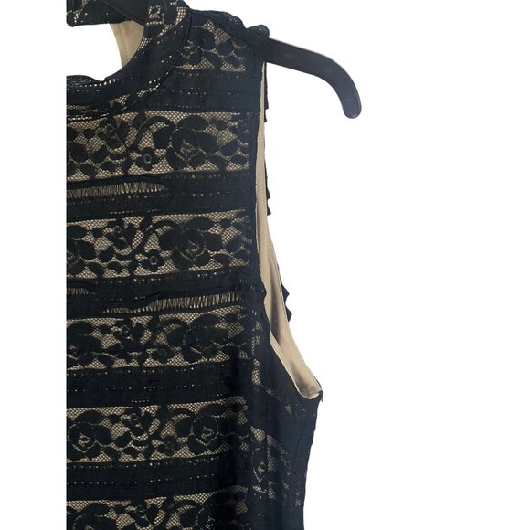 Love, Fire Overlay Lace Dress L Black Sleeveless Cut Out Witchy Whimsygoth Party - Picture 9 of 11